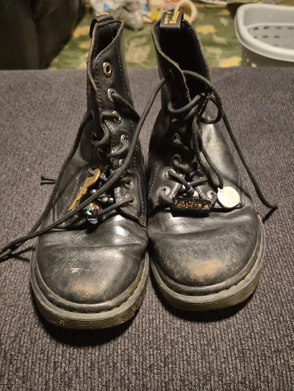 Dr. Martens Black Leather Lace-Up Boots